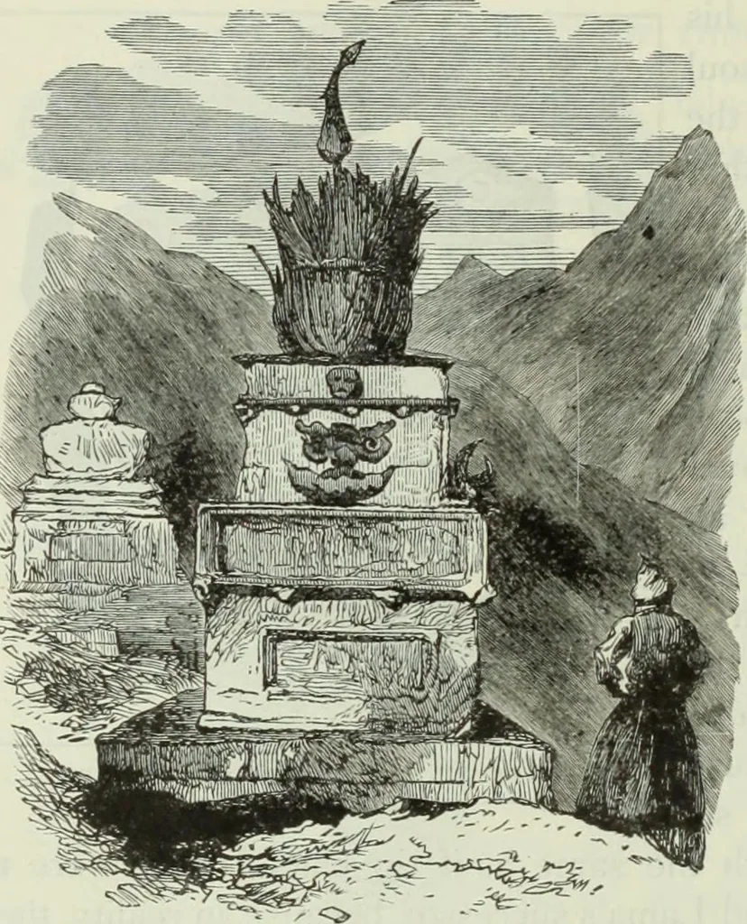 An illustration from Gods and devils of mankind : the whole dark picture strikingly contrasted with the beauty and purity of revealed religion / by Frank S. Dobbins ; assisted by Hon. S. Wells Williams, 1897, leaf 609