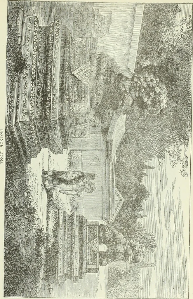 An illustration from Gods and devils of mankind : the whole dark picture strikingly contrasted with the beauty and purity of revealed religion / by Frank S. Dobbins ; assisted by Hon. S. Wells Williams, 1897, leaf 614