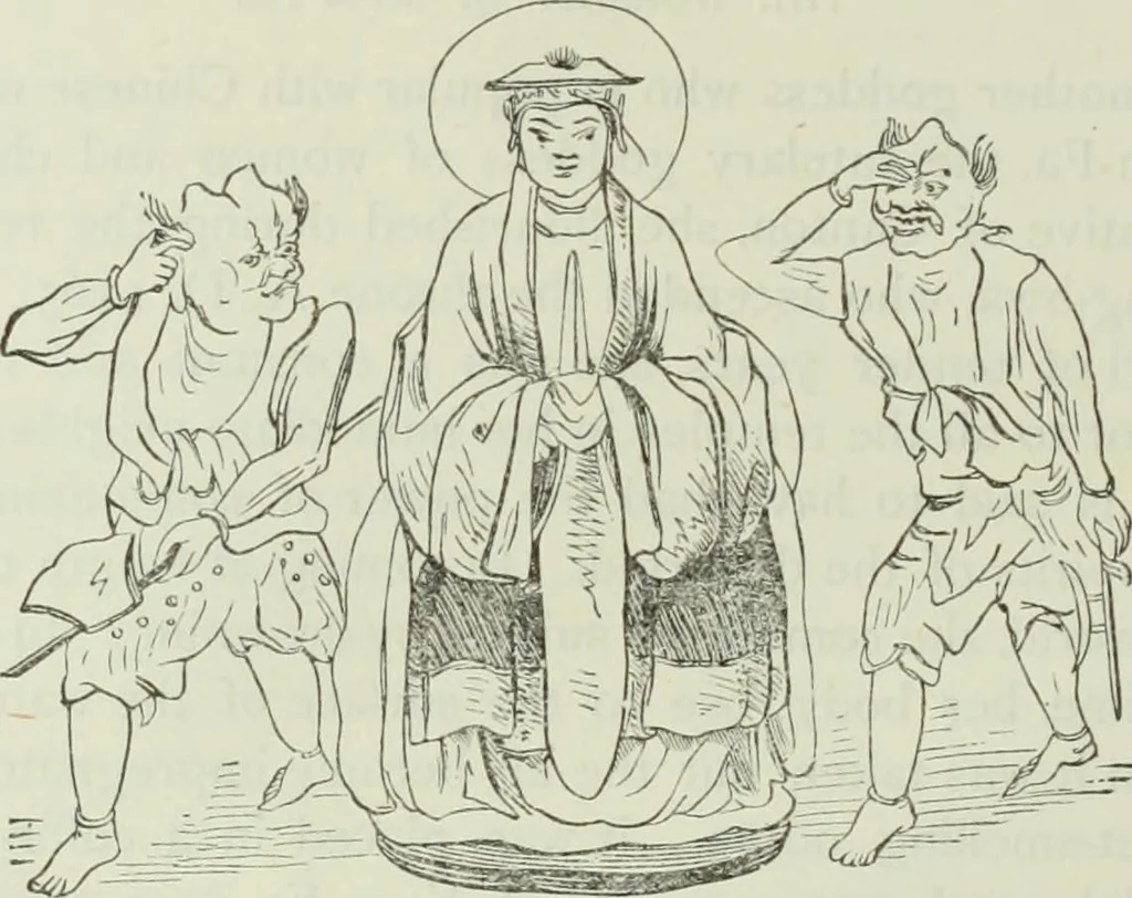 An illustration from Gods and devils of mankind : the whole dark picture strikingly contrasted with the beauty and purity of revealed religion / by Frank S. Dobbins ; assisted by Hon. S. Wells Williams, 1897, leaf 637