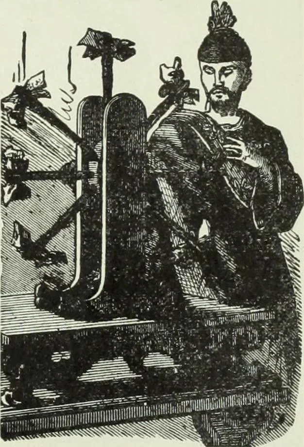 An illustration from Gods and devils of mankind : the whole dark picture strikingly contrasted with the beauty and purity of revealed religion / by Frank S. Dobbins ; assisted by Hon. S. Wells Williams, 1897, leaf 650
