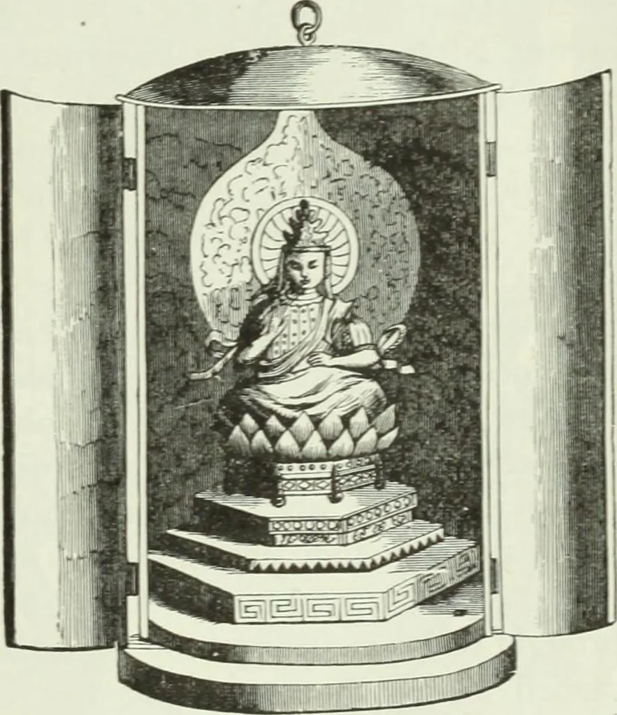 An illustration from Gods and devils of mankind : the whole dark picture strikingly contrasted with the beauty and purity of revealed religion / by Frank S. Dobbins ; assisted by Hon. S. Wells Williams, 1897, leaf 662