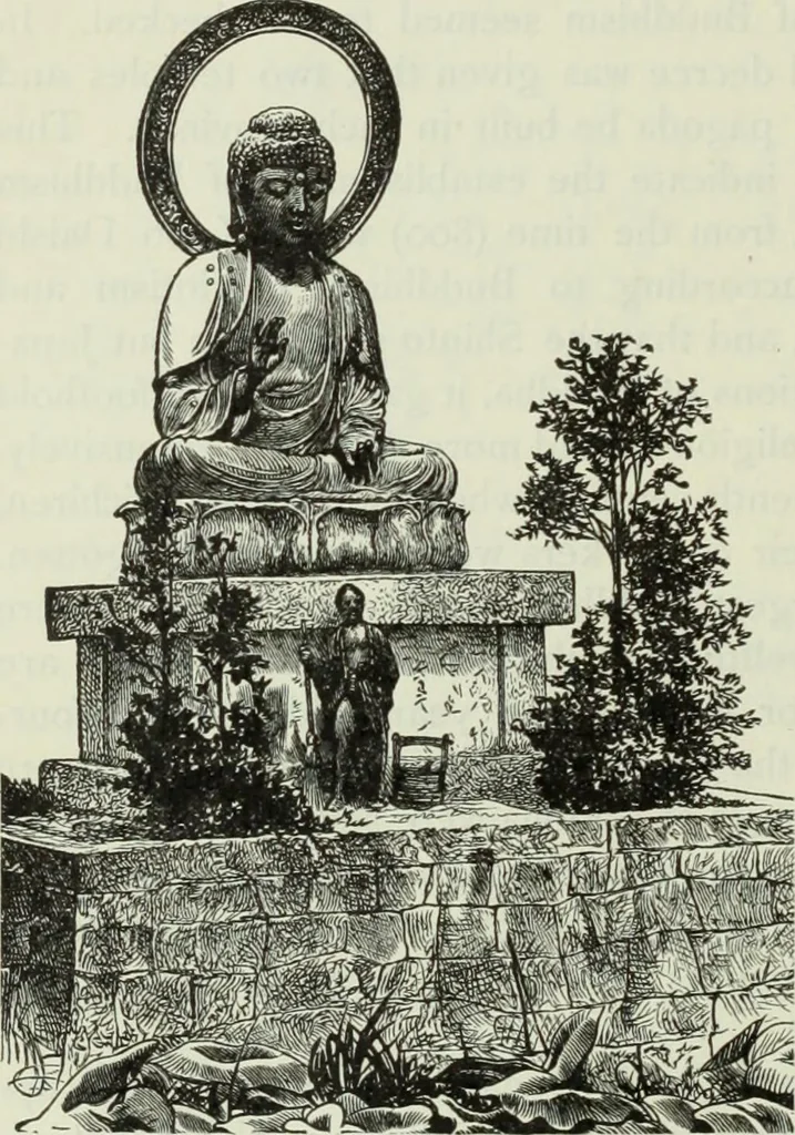 An illustration from Gods and devils of mankind : the whole dark picture strikingly contrasted with the beauty and purity of revealed religion / by Frank S. Dobbins ; assisted by Hon. S. Wells Williams, 1897, leaf 667