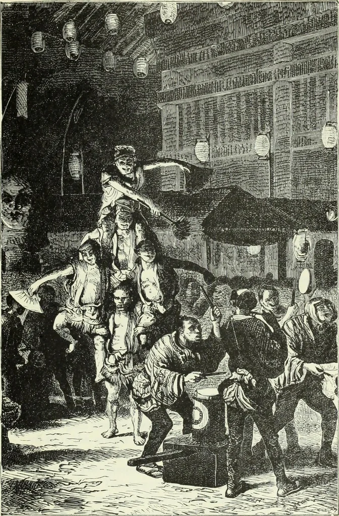 An illustration from Gods and devils of mankind : the whole dark picture strikingly contrasted with the beauty and purity of revealed religion / by Frank S. Dobbins ; assisted by Hon. S. Wells Williams, 1897, leaf 672
