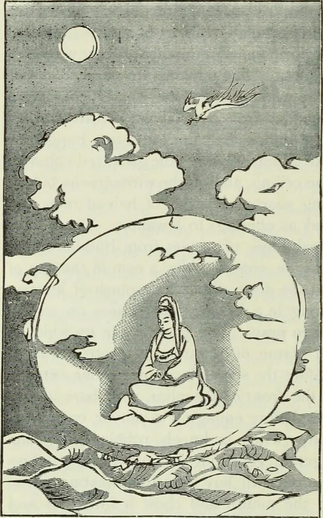 An illustration from Gods and devils of mankind : the whole dark picture strikingly contrasted with the beauty and purity of revealed religion / by Frank S. Dobbins ; assisted by Hon. S. Wells Williams, 1897, leaf 681
