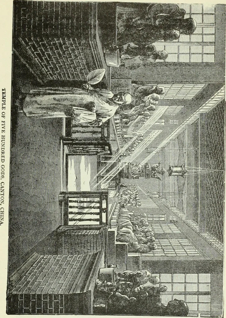An illustration from Gods and devils of mankind : the whole dark picture strikingly contrasted with the beauty and purity of revealed religion / by Frank S. Dobbins ; assisted by Hon. S. Wells Williams, 1897, leaf 690