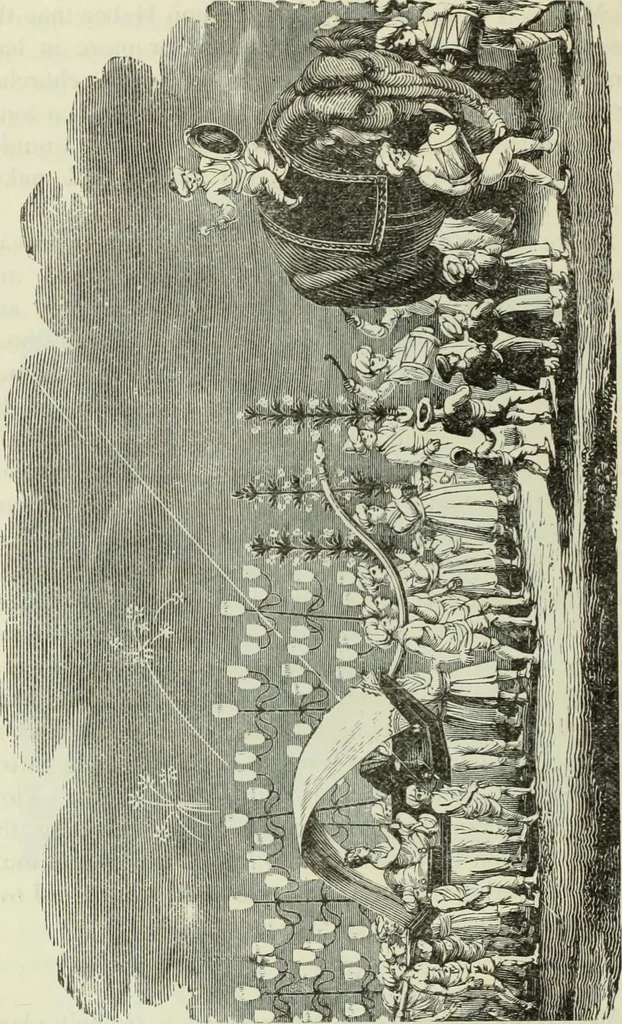 An illustration from Gods and devils of mankind : the whole dark picture strikingly contrasted with the beauty and purity of revealed religion / by Frank S. Dobbins ; assisted by Hon. S. Wells Williams, 1897, leaf 765