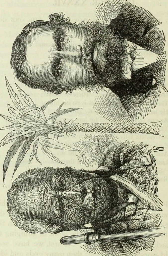 An illustration from Gods and devils of mankind : the whole dark picture strikingly contrasted with the beauty and purity of revealed religion / by Frank S. Dobbins ; assisted by Hon. S. Wells Williams, 1897, leaf 769