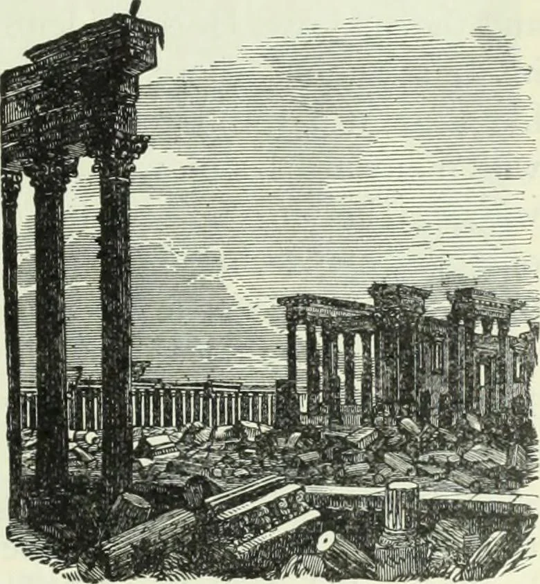 An illustration from Gods and devils of mankind : the whole dark picture strikingly contrasted with the beauty and purity of revealed religion / by Frank S. Dobbins ; assisted by Hon. S. Wells Williams, 1897, leaf 90