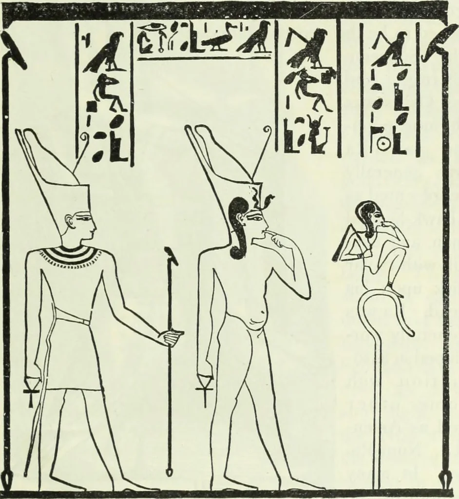 An illustration from Gods and devils of mankind : the whole dark picture strikingly contrasted with the beauty and purity of revealed religion / by Frank S. Dobbins ; assisted by Hon. S. Wells Williams, 1897, leaf 94