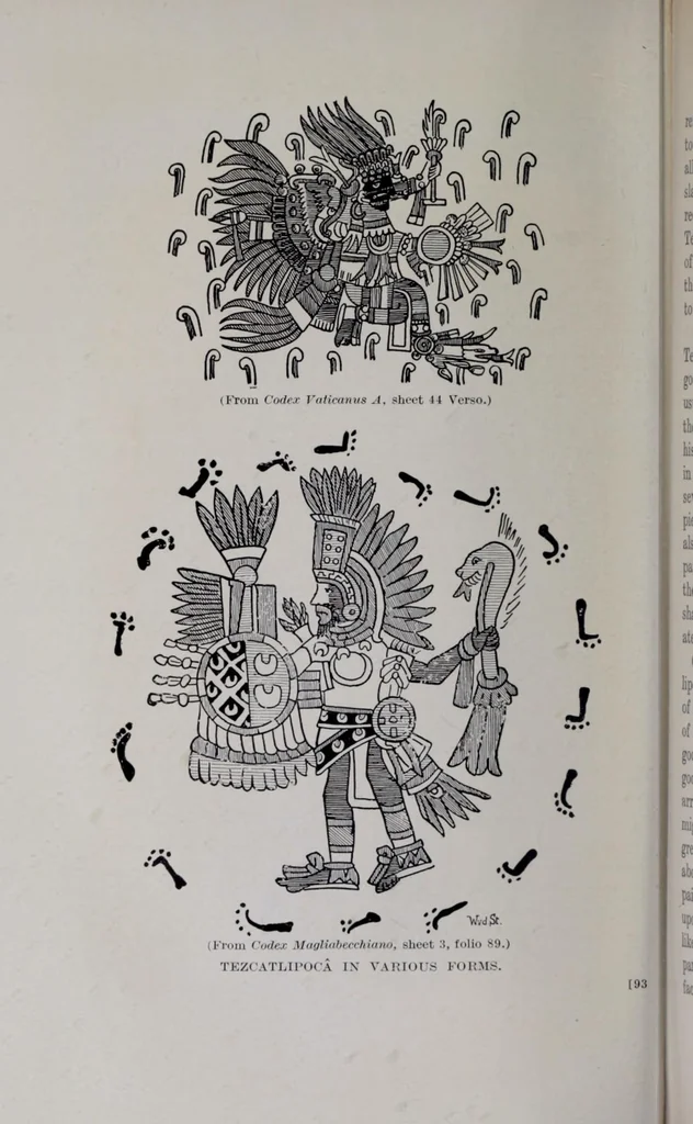 An illustration from The gods of Mexico, 1923, leaf 130