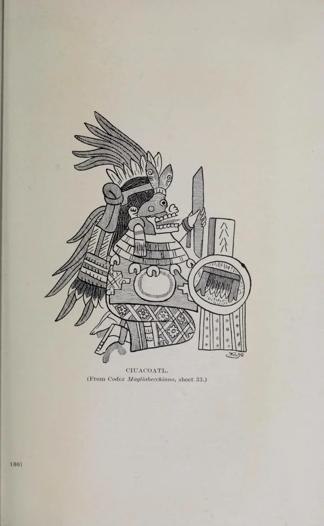 An illustration from The gods of Mexico, 1923, leaf 229