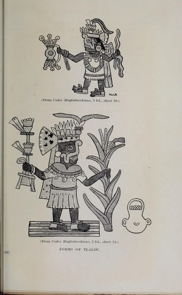 An illustration from The gods of Mexico, 1923, leaf 303