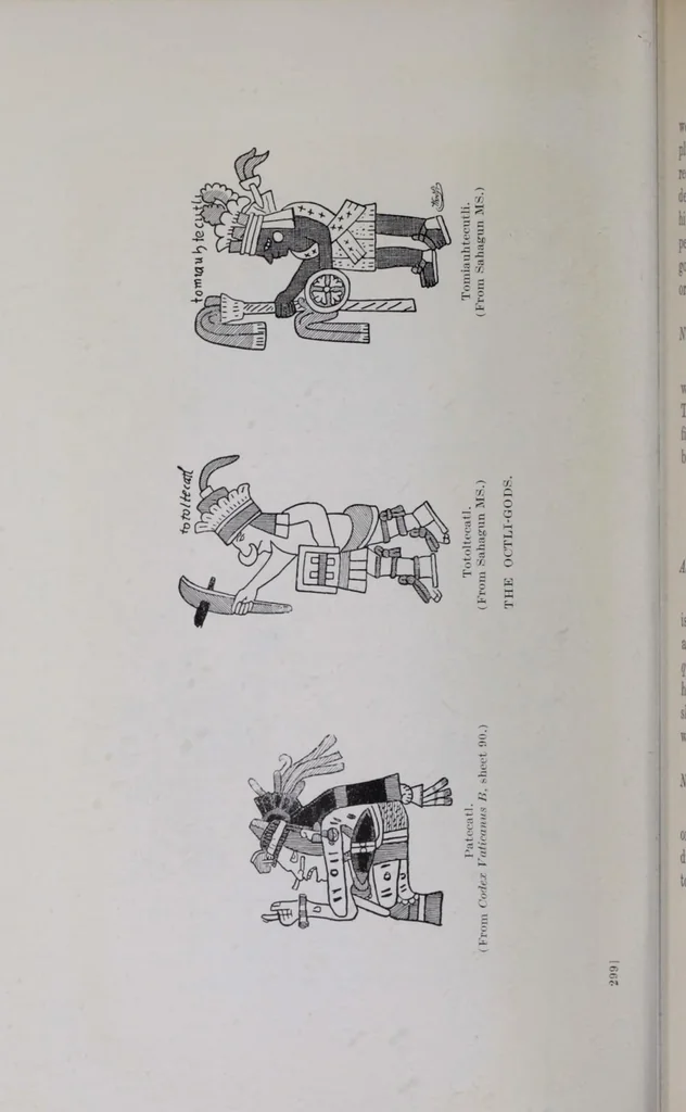 An illustration from The gods of Mexico, 1923, leaf 382