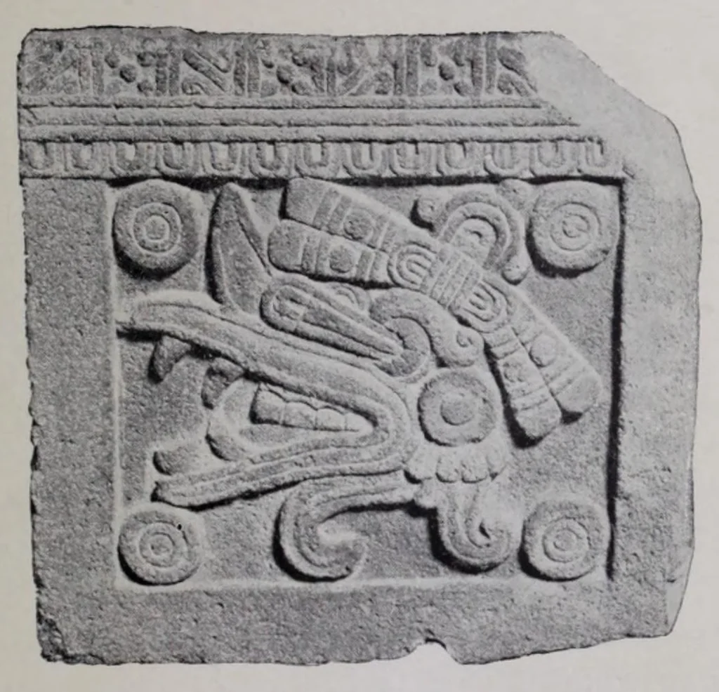 An illustration from The gods of Mexico, 1923, leaf 69