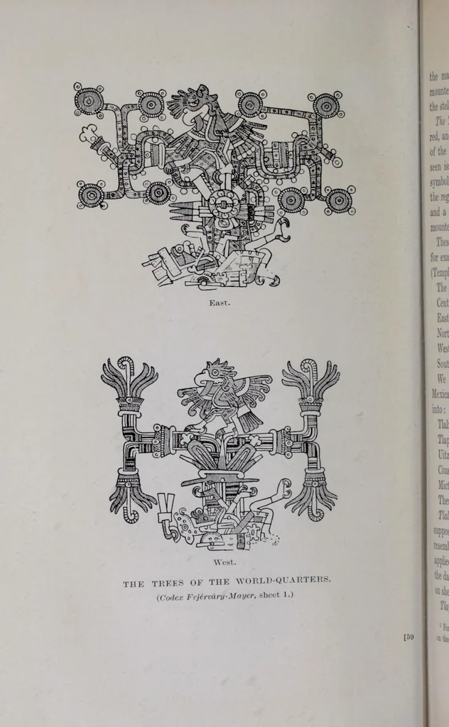 An illustration from The gods of Mexico, 1923, leaf 90