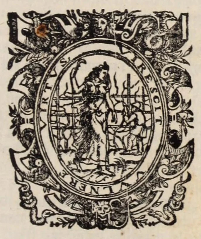 An illustration from Godt Wonderlick, Machtich Goedt : Poetische VVtbreidinge Over eenighe Psalmen Davids, 1621, leaf 5