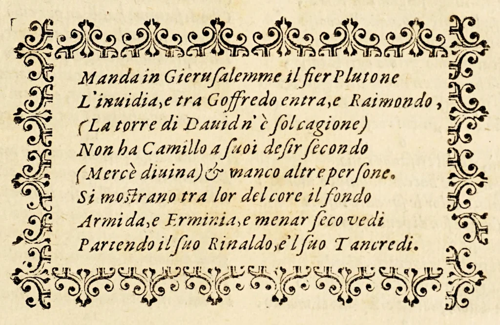 An illustration from Goffredo, overo, Gierusalemme liberata, : poema heroico, 1611, leaf 275