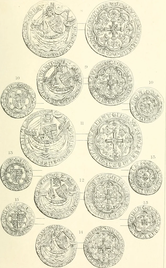 An illustration from The gold coins of England, arranged and described: being a sequel to Mr. Hawkins' Silver coins of England, 1884, leaf 229