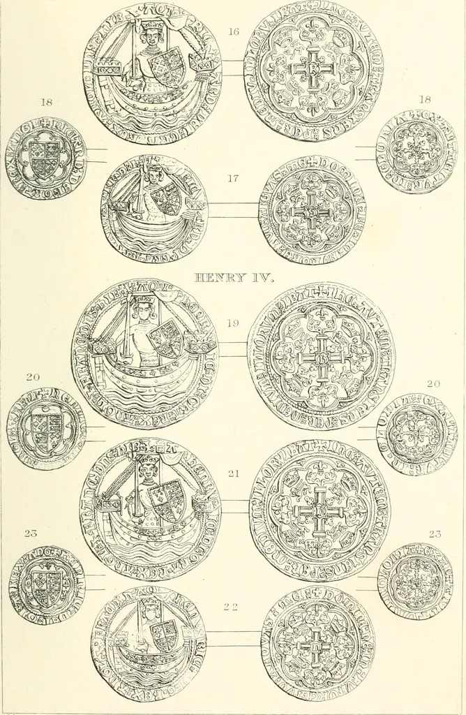 An illustration from The gold coins of England, arranged and described: being a sequel to Mr. Hawkins' Silver coins of England, 1884, leaf 231