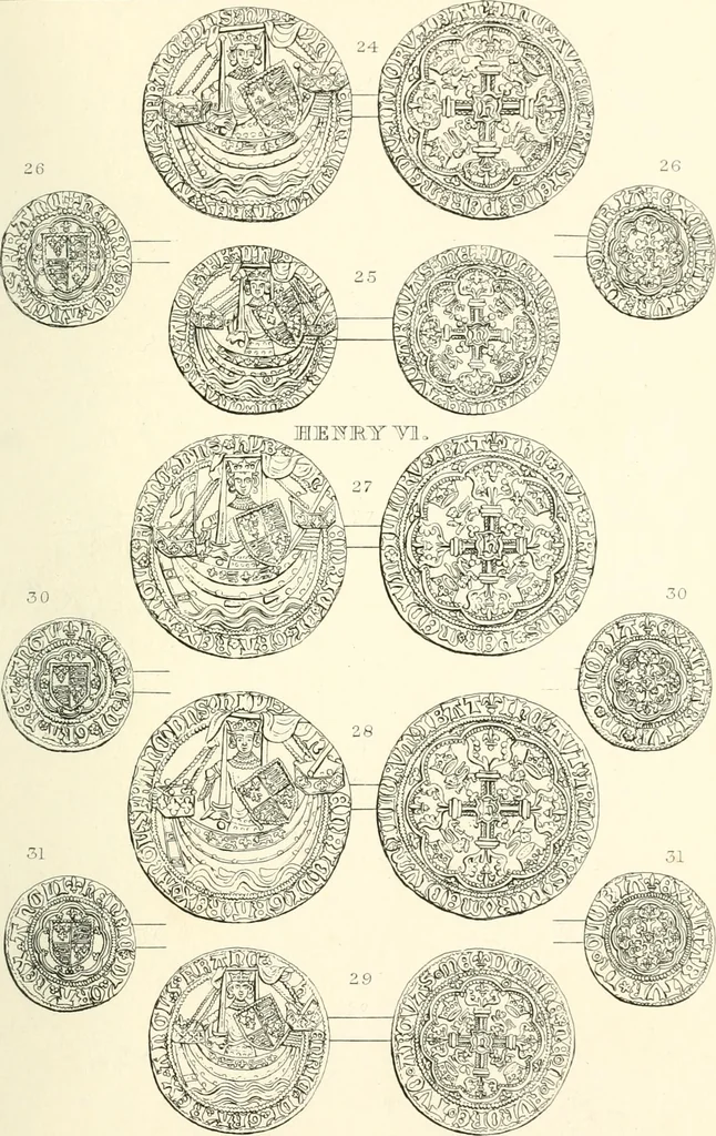 An illustration from The gold coins of England, arranged and described: being a sequel to Mr. Hawkins' Silver coins of England, 1884, leaf 233