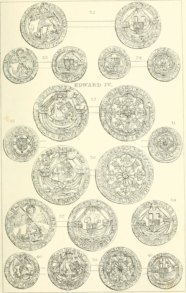 An illustration from The gold coins of England, arranged and described: being a sequel to Mr. Hawkins' Silver coins of England, 1884, leaf 235