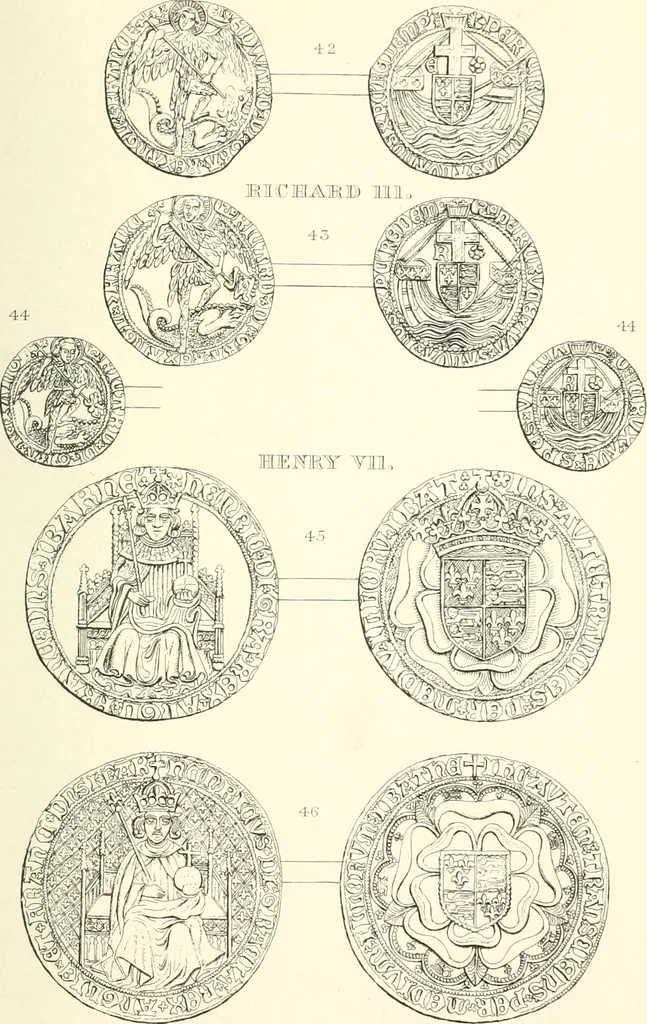 An illustration from The gold coins of England, arranged and described: being a sequel to Mr. Hawkins' Silver coins of England, 1884, leaf 237