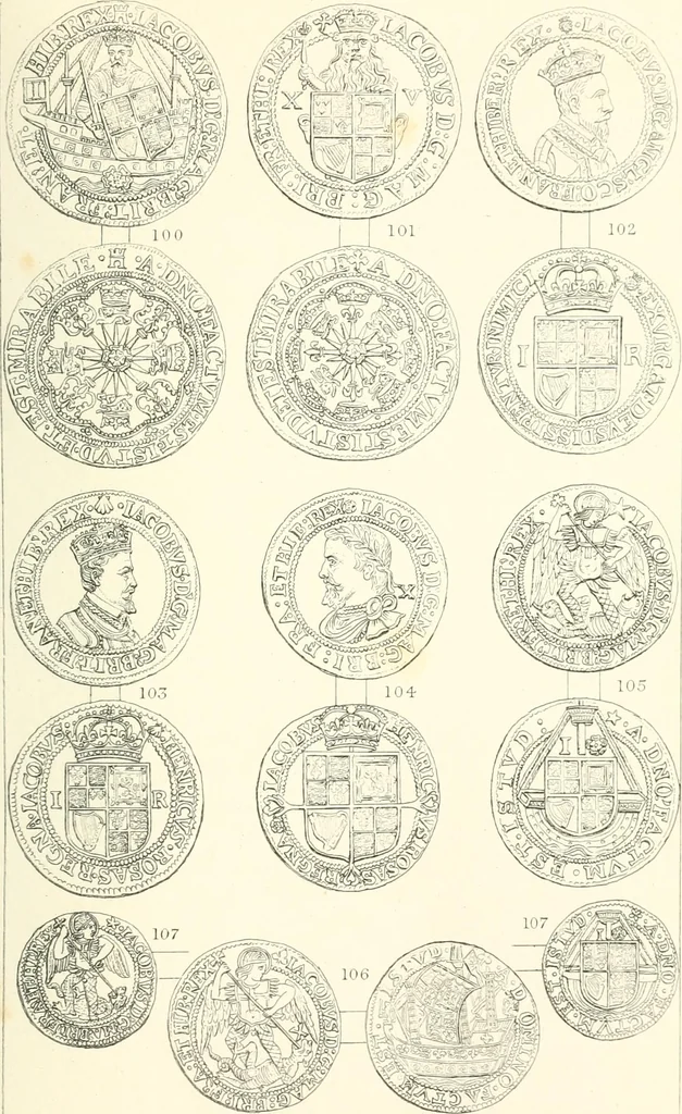 An illustration from The gold coins of England, arranged and described: being a sequel to Mr. Hawkins' Silver coins of England, 1884, leaf 255