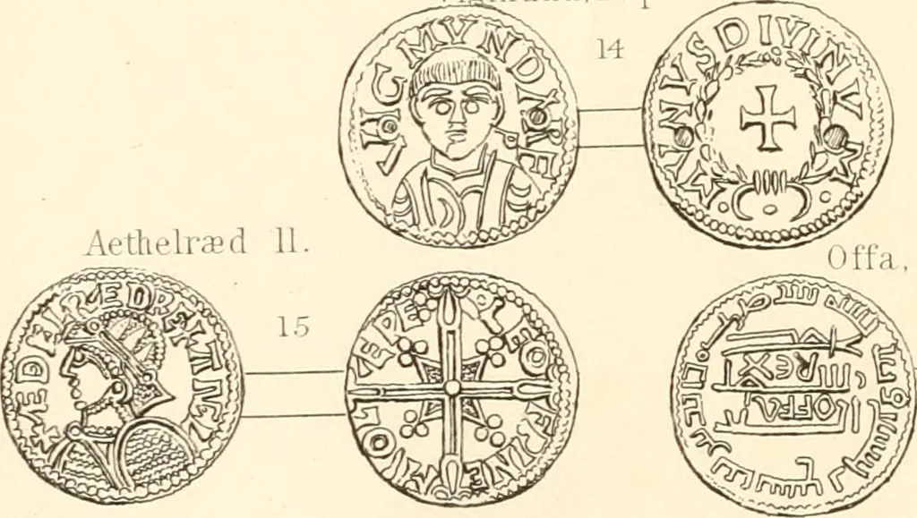 An illustration from The gold coins of England, arranged and described: being a sequel to Mr. Hawkins' Silver coins of England, 1884, leaf 6