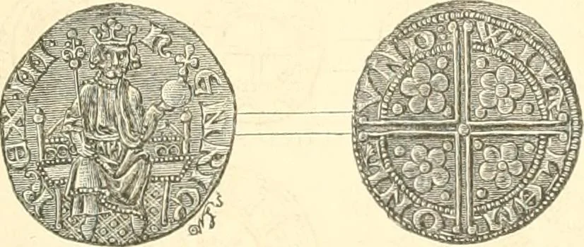 An illustration from The gold coins of England, arranged and described: being a sequel to Mr. Hawkins' Silver coins of England, 1884, leaf 7