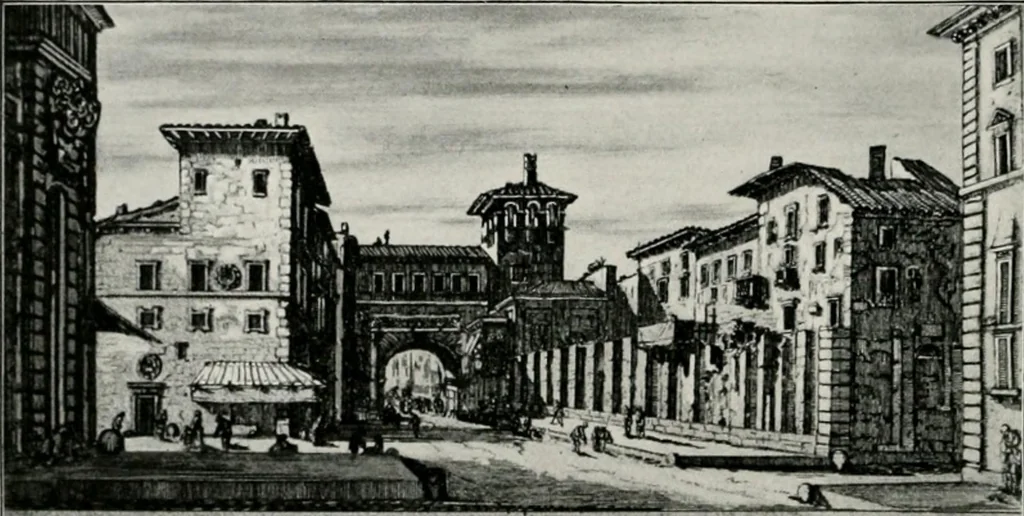 An illustration from The golden days of the renaissance in Rome, from the pontificate of Julius II to that of Paul III, 1906, leaf 61