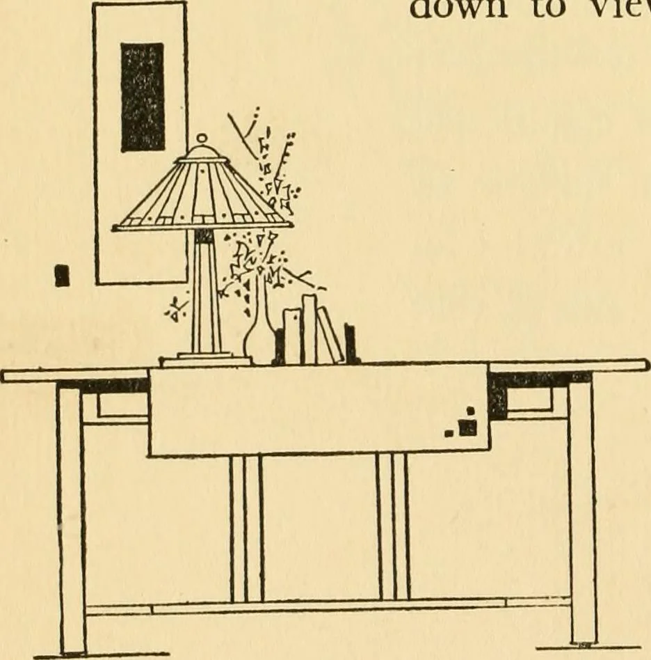 An illustration from Good taste in home furnishing, 1915, leaf 103
