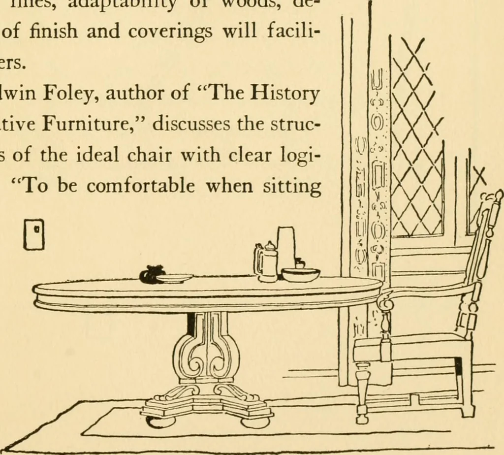 An illustration from Good taste in home furnishing, 1915, leaf 106