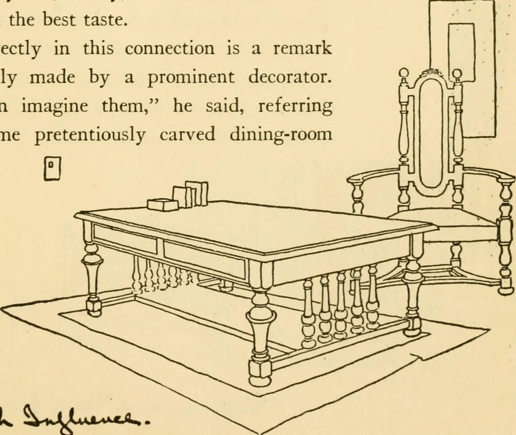 An illustration from Good taste in home furnishing, 1915, leaf 114