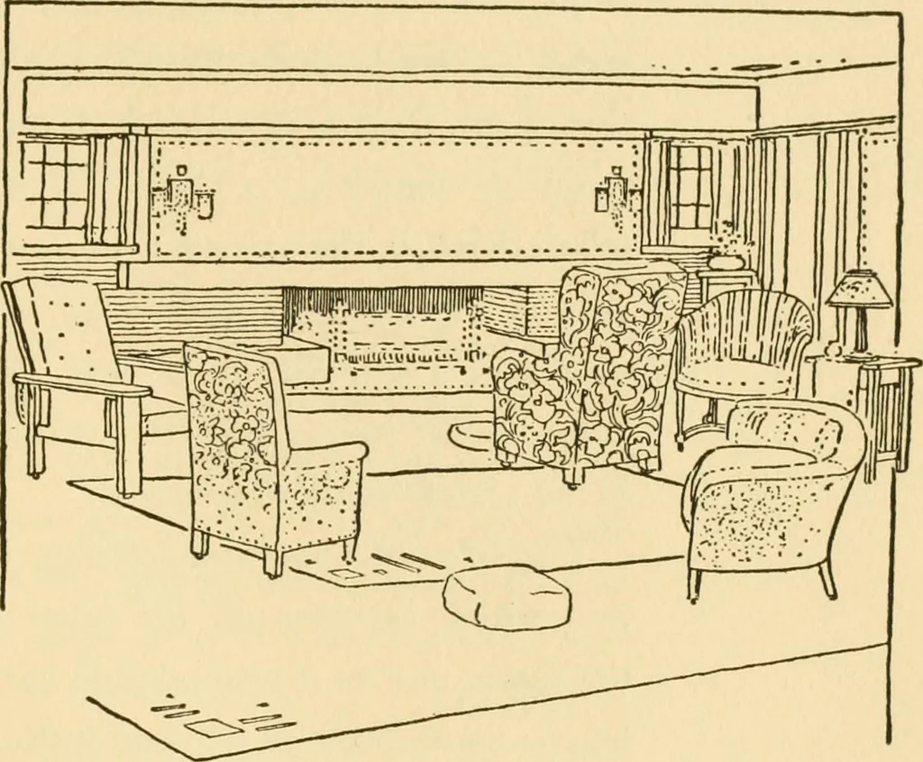 An illustration from Good taste in home furnishing, 1915, leaf 122