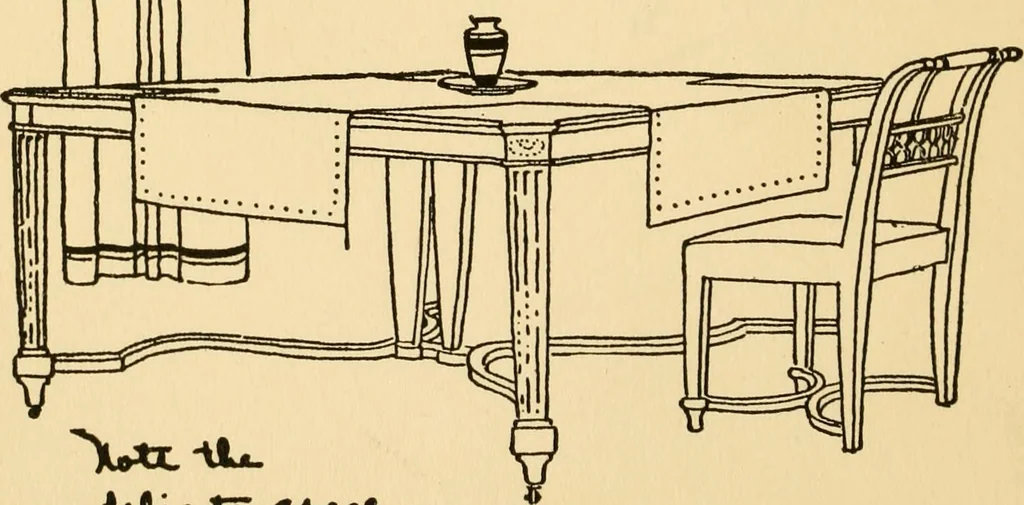 An illustration from Good taste in home furnishing, 1915, leaf 19