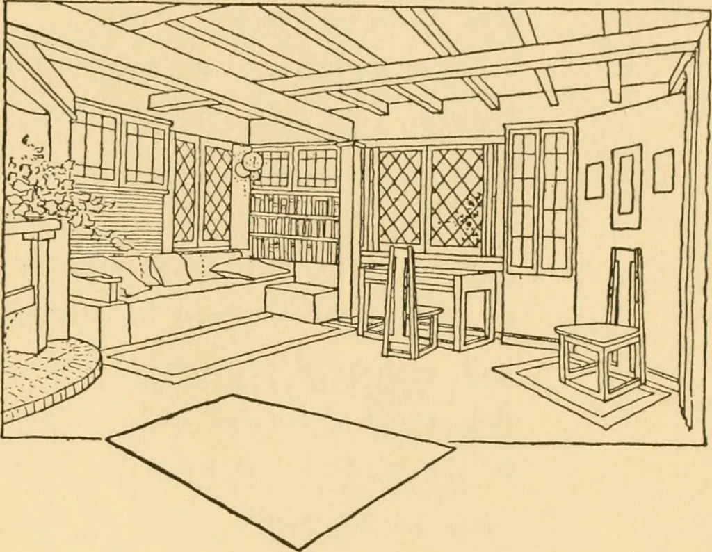 An illustration from Good taste in home furnishing, 1915, leaf 56