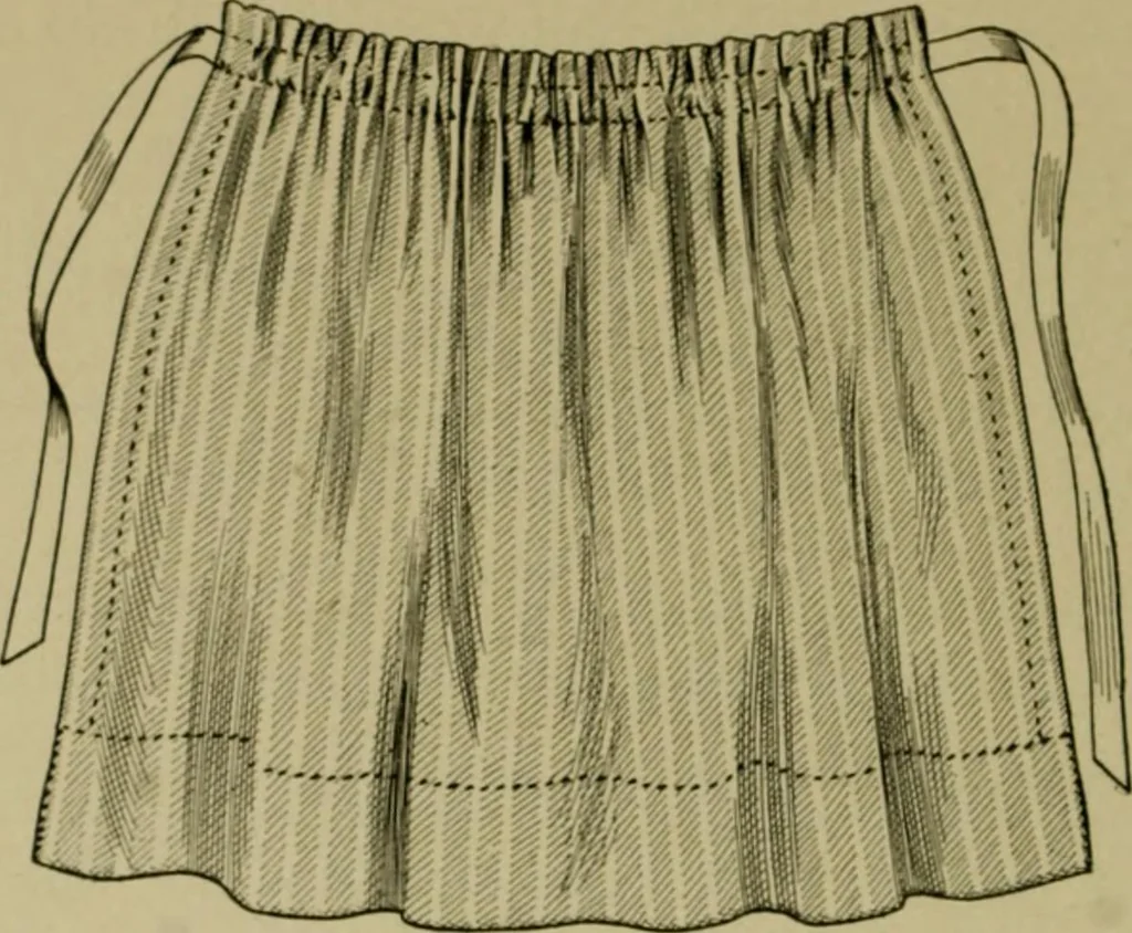 An illustration from Goodwin's course in sewing; practical instruction in needlework for use in schools and at home, 1910, leaf 32