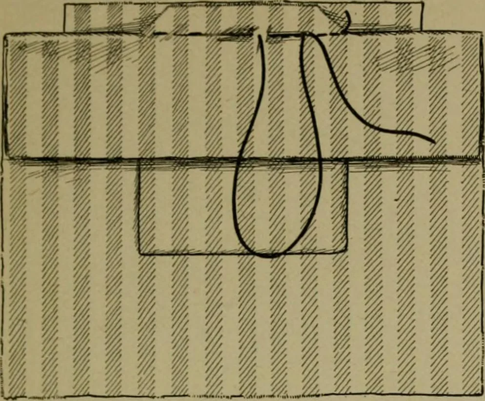 An illustration from Goodwin's course in sewing; practical instruction in needlework for use in schools and at home, 1910, leaf 35