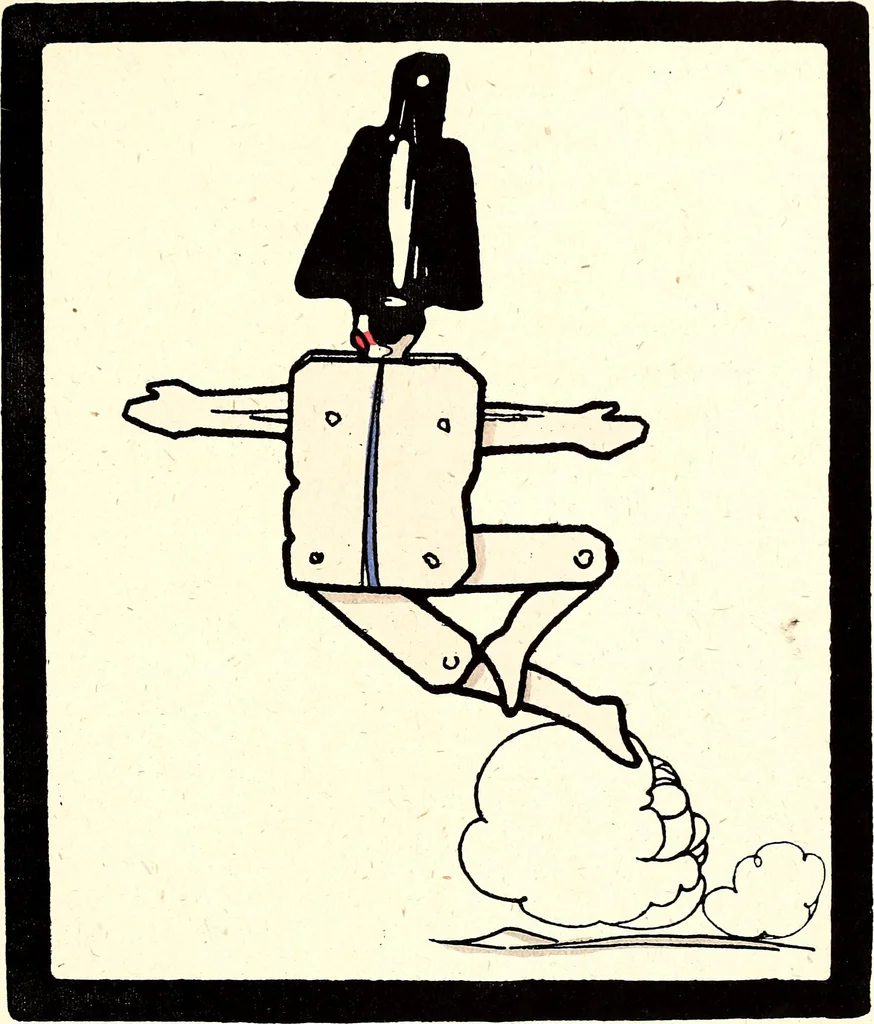 An illustration from Gordon Craig's book of penny toys, 1899, leaf 34