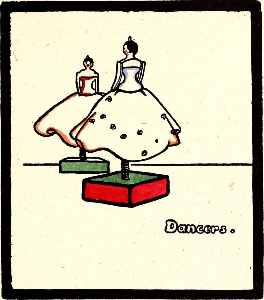 An illustration from Gordon Craig's book of penny toys, 1899, leaf 46