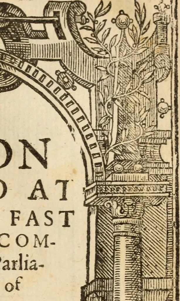An illustration from The golden scepter held forth to the humble : with The Churches dignitie by her marriage ; And The Churches dutie in her carriage ; In three treatises, the former delivered in sundry sermons in Cambridge, for the weekely fasts, 1625, the two latter in Lincolnes Inne, 1638, leaf 712