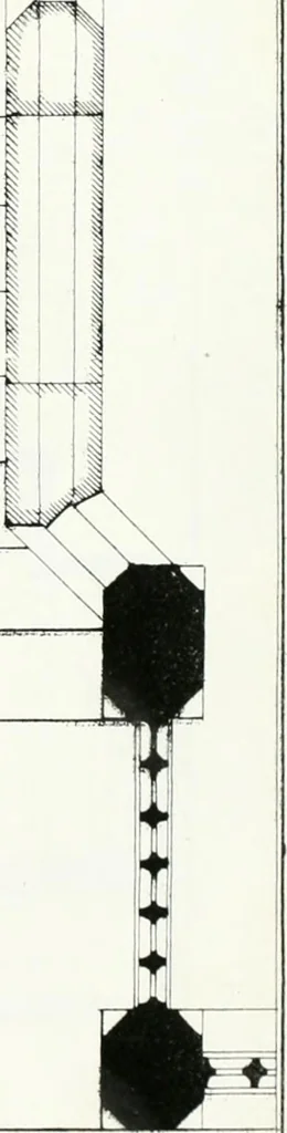 An illustration from Gothic architecture applied to modern residences; containing designs of all the important parts of a private dwelling, exhibited in elaborate perspective drawings, together with large and copious details, 1849, leaf 108