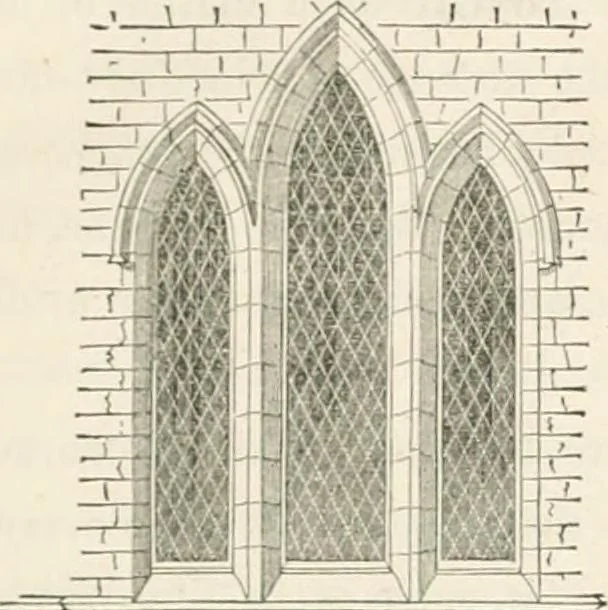 An illustration from Gothic architecture applied to modern residences; containing designs of all the important parts of a private dwelling, exhibited in elaborate perspective drawings, together with large and copious details, 1849, leaf 16