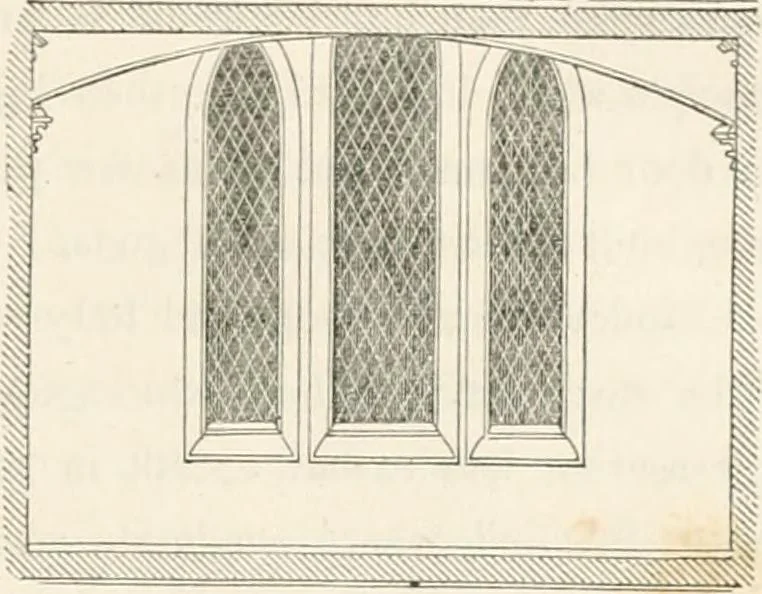 An illustration from Gothic architecture applied to modern residences; containing designs of all the important parts of a private dwelling, exhibited in elaborate perspective drawings, together with large and copious details, 1849, leaf 16