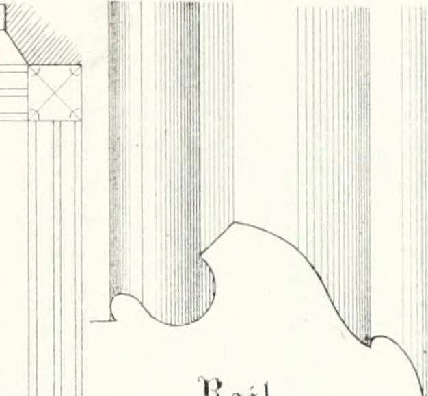 An illustration from Gothic architecture applied to modern residences; containing designs of all the important parts of a private dwelling, exhibited in elaborate perspective drawings, together with large and copious details, 1849, leaf 64