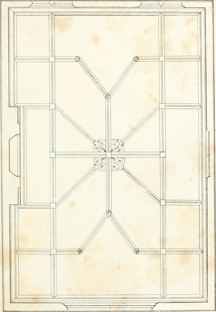 An illustration from Gothic architecture applied to modern residences; containing designs of all the important parts of a private dwelling, exhibited in elaborate perspective drawings, together with large and copious details, 1849, leaf 88