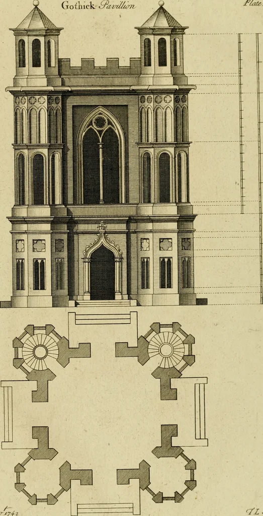 An illustration from Gothic architecture, 1742, leaf 136