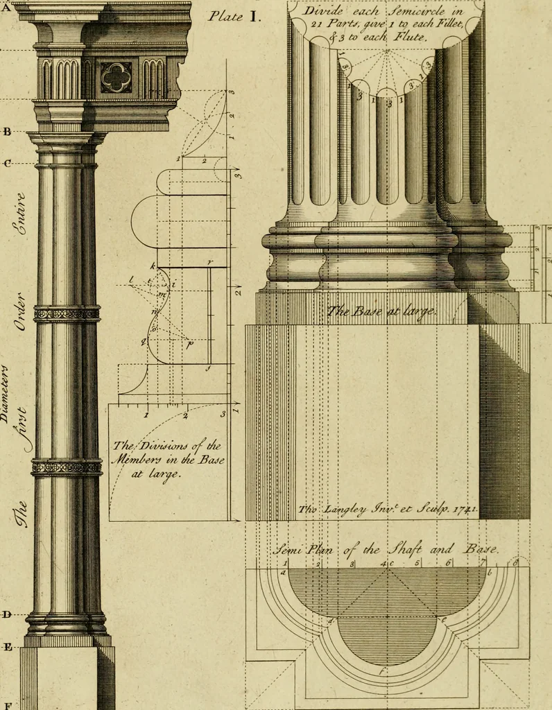 An illustration from Gothic architecture, 1742, leaf 18