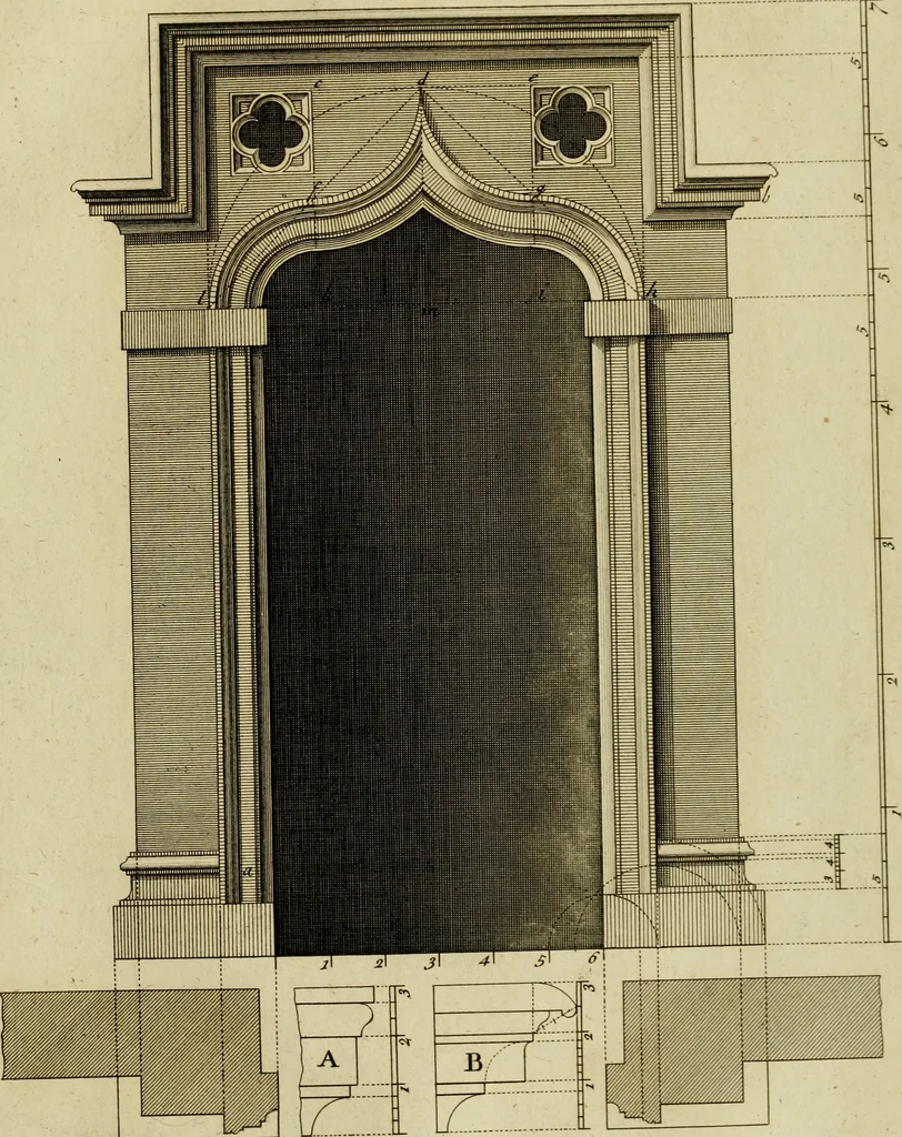 An illustration from Gothic architecture, 1742, leaf 54