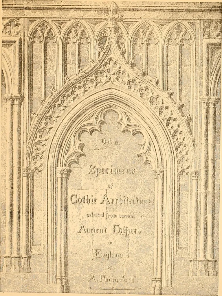 An illustration from Gothic architecture selected from various ancient edifices in England,, 1920, leaf 105